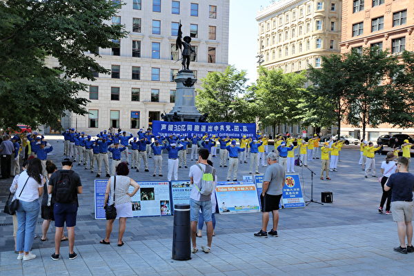 加国蒙特利尔集会声援3.6亿人三<span style='max-width:0px!important;margin-left:-4px;color:#eee!important;'>:</span>退<span style='max-width:0px!important;margin-left:-4px;color:#eee!important;'>.</span> 民众支持(图文) 3 20200808 Montreal santui rally 4 600x400 1